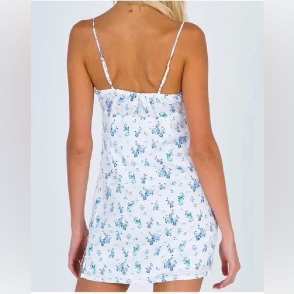 Princess Polly, Jayde mini dress blue/white, size 8 - Picture 2 of 5